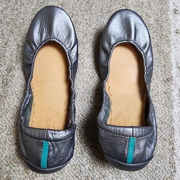 Tieks Metallic Pewter Ballet Flats - Picture 7 of 10